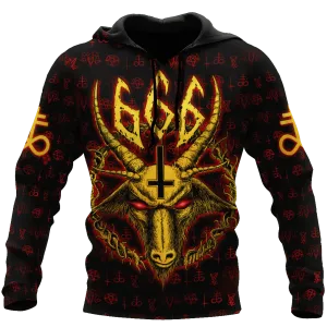 Skull Satanic Devil 3D All Over Printed Unisex Hoodie Skull Premium Hoodies For Adults