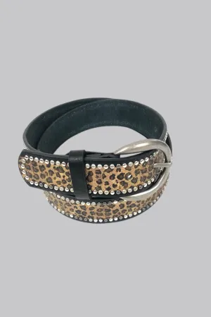 Studded Leopard Belt