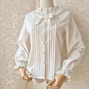 Sweet Lolita Blouse Long Sleeve Ruffled Shirt for Women