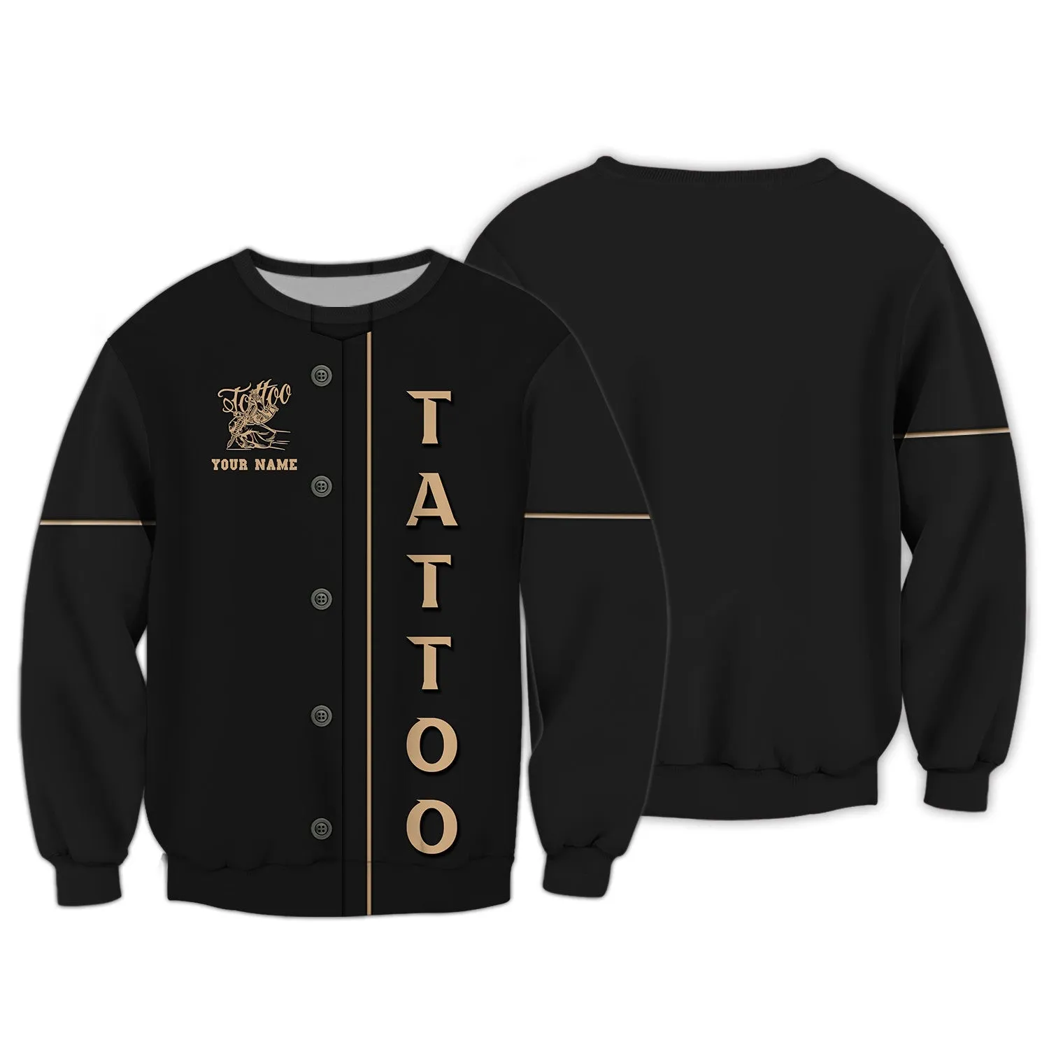 Tattoo Artist Yellow Personalized Classic Tattoo Uniform, Tattoo Studio Sweatshirt Zipper Hoodie, 3D Hoodie