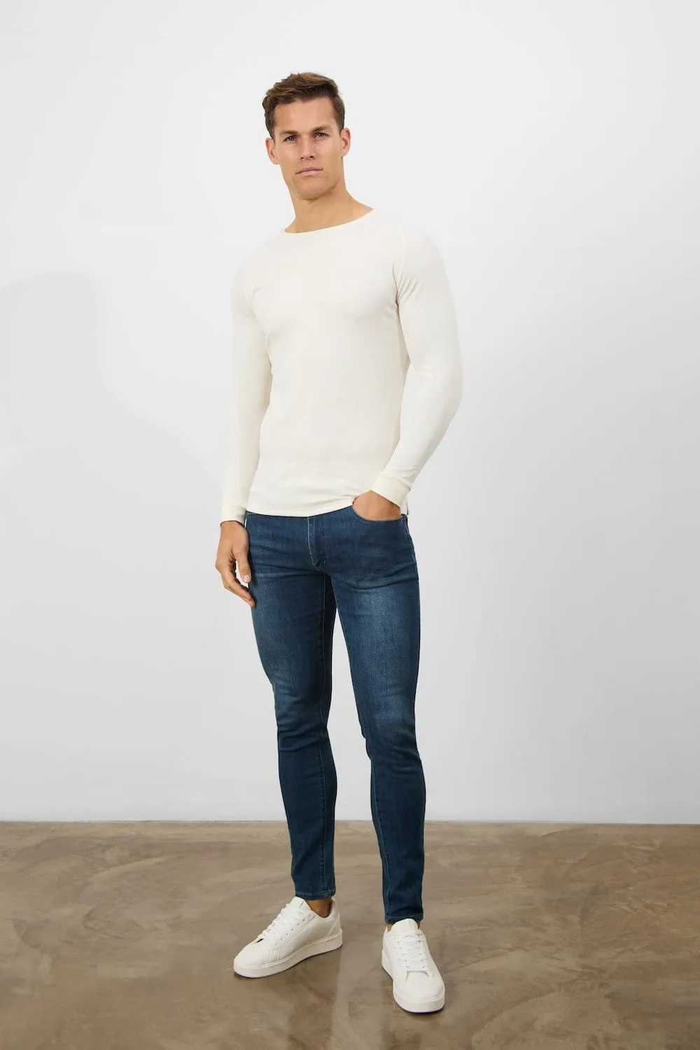 Textured Fashion T-Shirt in Winter White