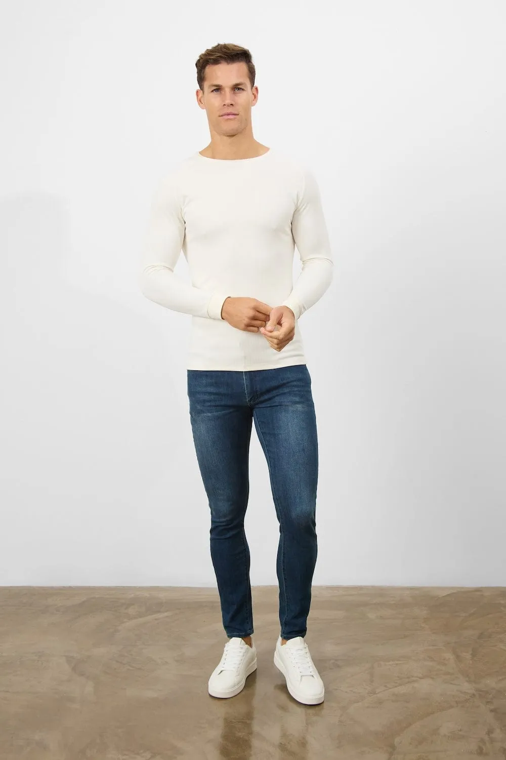 Textured Fashion T-Shirt in Winter White