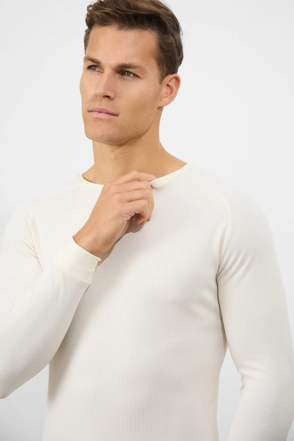 Textured Fashion T-Shirt in Winter White