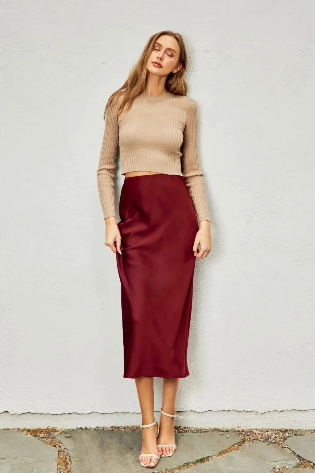 The Going Out Pull On Maxi Skirt