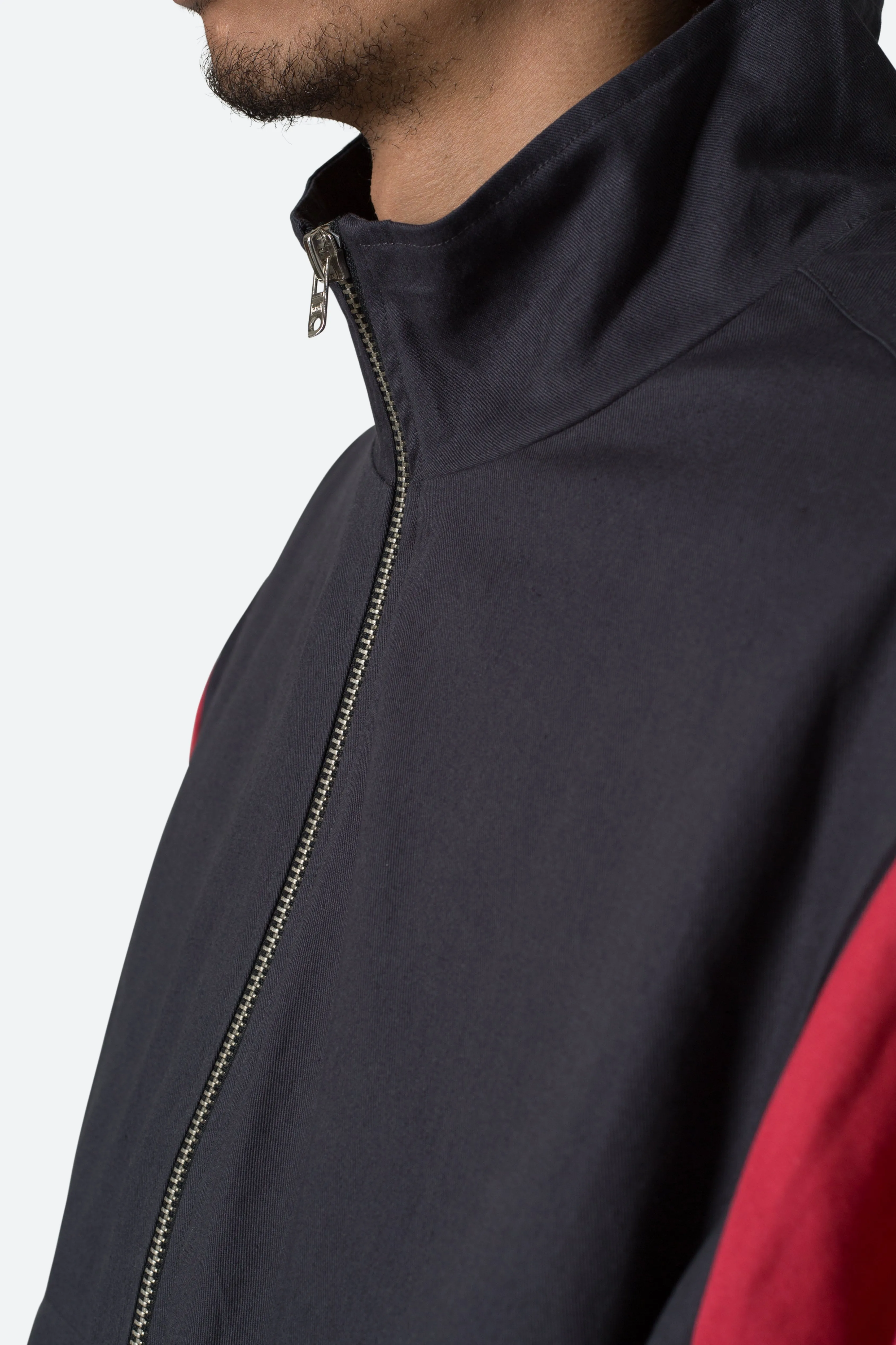 Twill Racing Jacket - Black/Red