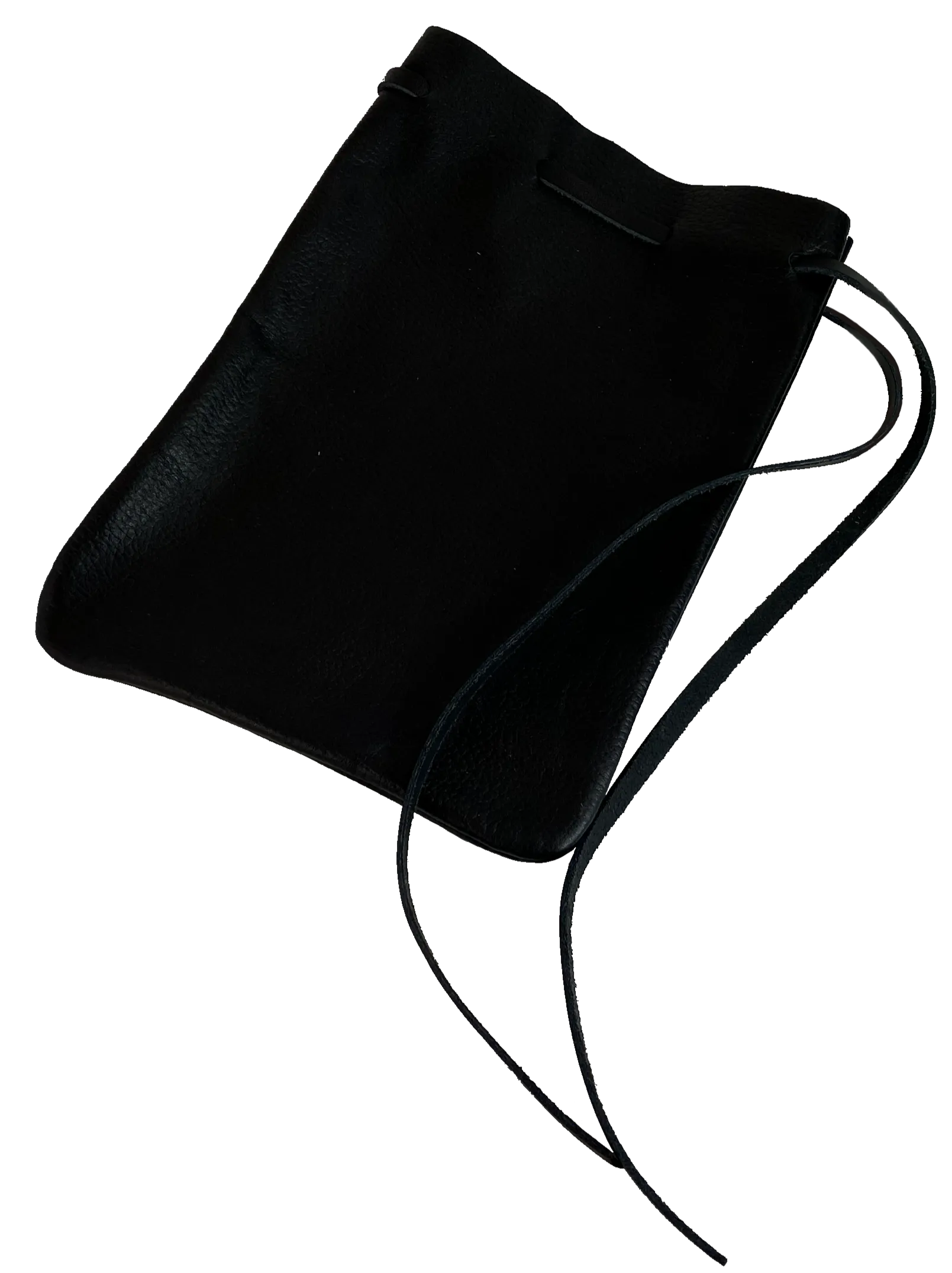 USA Made Leather Drawstring Pouch