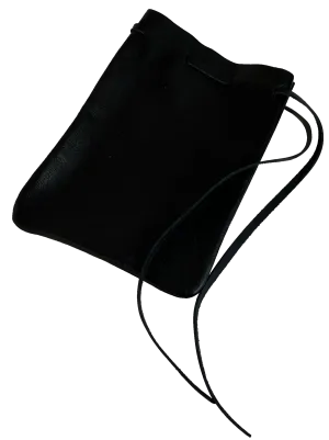 USA Made Leather Drawstring Pouch